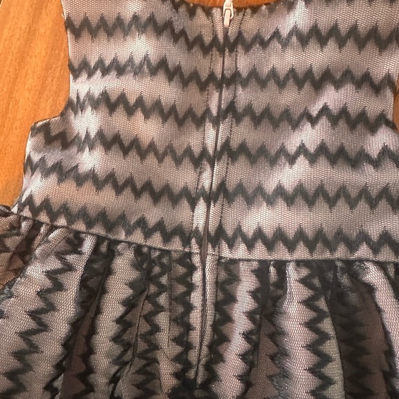 Pink and Black Zigzag Formal Kids Dress - Picture 8 of 8